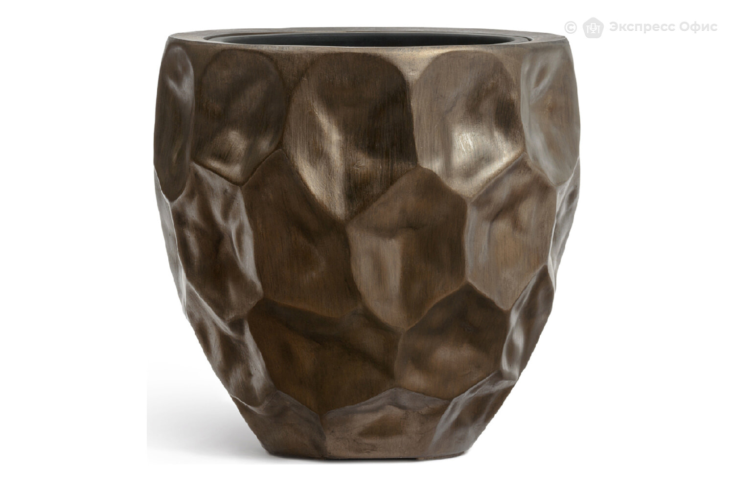 Кашпо округлая чаша 39 см Design Crumple Treez Effectory Metal - фото товара 1 из 4