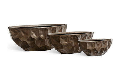 Кашпо высокая лодка 26 см Design Crumple Treez Effectory Metal - фото товара 4 из 5