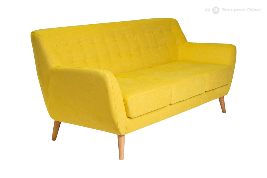  Диван офисный трехместный Aspen M28-3S Микровелюр Candy Sunny (желтый) - фото товара 1 из 3