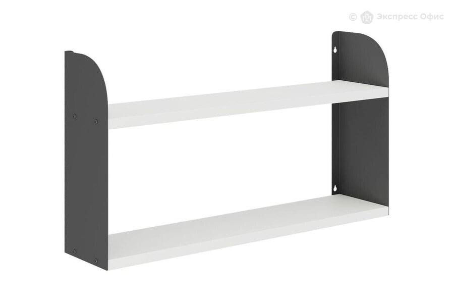  Полка подвесная Kobor S1-120/20 Белый премиум W1000 ST9/Черный муар RAL9005 - фото товара 1 из 3
