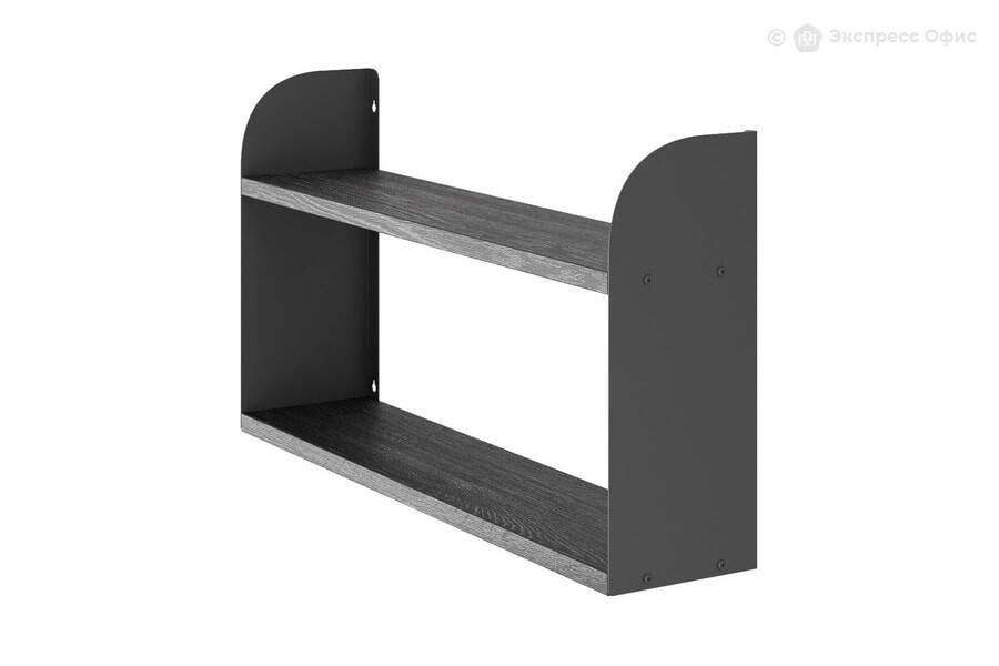  Полка подвесная Kobor S1-120/20 Древесина графит H1123 ST22/Черный муар RAL9005 - фото товара 2 из 3