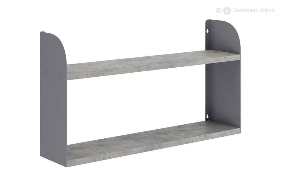  Полка подвесная Kobor S1-100/20 Бетон чикаго F186 ST9/Графит муар RAL7024 - фото товара 1 из 3