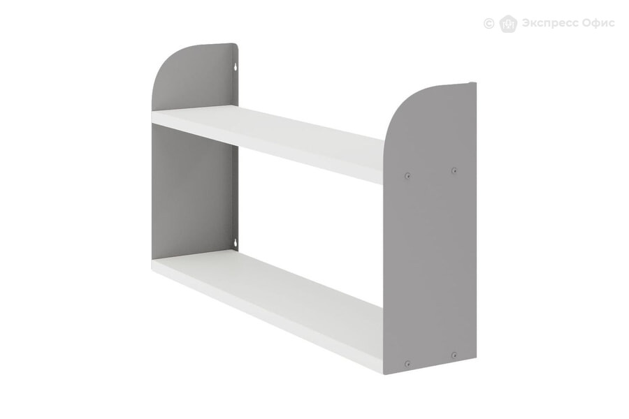  Полка подвесная Kobor S1-100/20 Белый премиум W1000 ST9/Алюминиевый металлик RAL9006 - фото товара 2 из 3