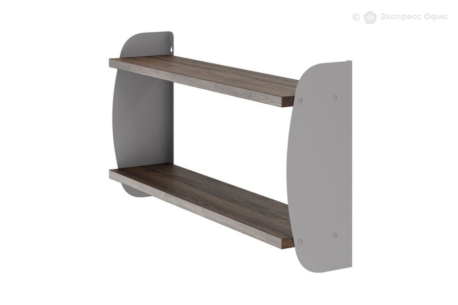  Полка подвесная Kobor S2-80/20 Дуб чарльстон H3154 ST36/Алюминиевый металлик RAL9006 - фото товара 2 из 3