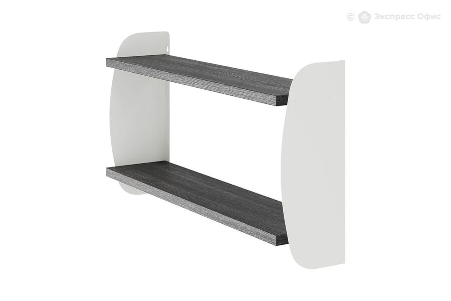  Полка подвесная Kobor S2-120/20 Древесина графит H1123 ST22/Белый муар RAL9016 - фото товара 2 из 3