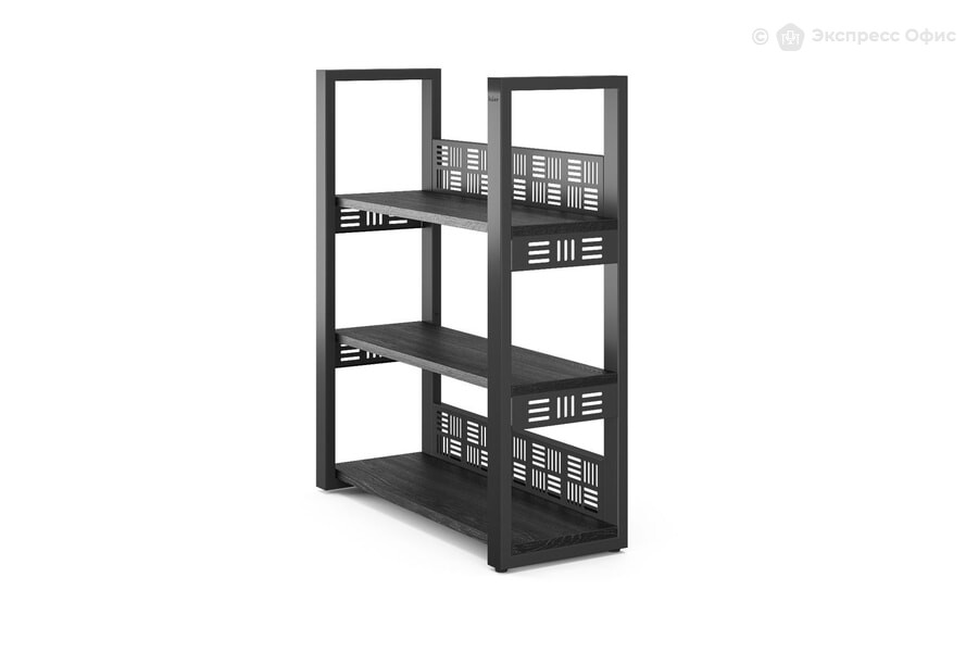  Стеллаж открытый Kobor SО3-60/36 Древесина графит H1123 ST22/Черный муар RAL9005 - фото товара 2 из 3