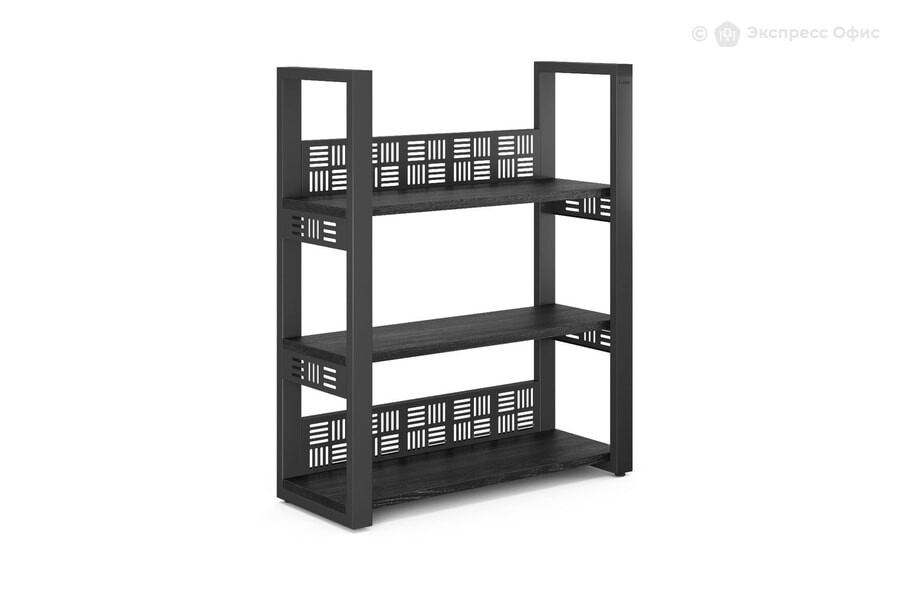  Стеллаж открытый Kobor SО3-120/36 Древесина графит H1123 ST22/Черный муар RAL9005 - фото товара 1 из 3