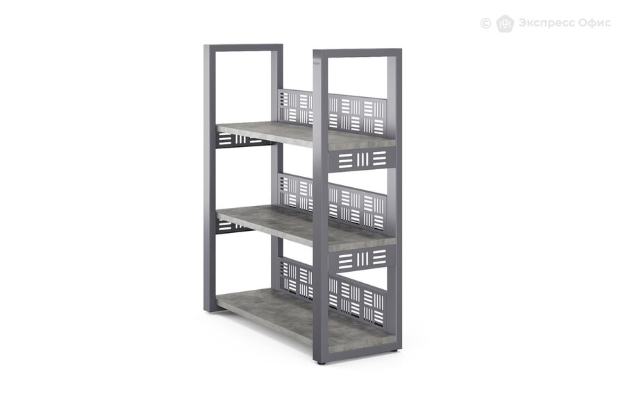  Стеллаж открытый Kobor SО3-80/36 Бетон чикаго F186 ST9/Графит муар RAL7024 - фото товара 2 из 3