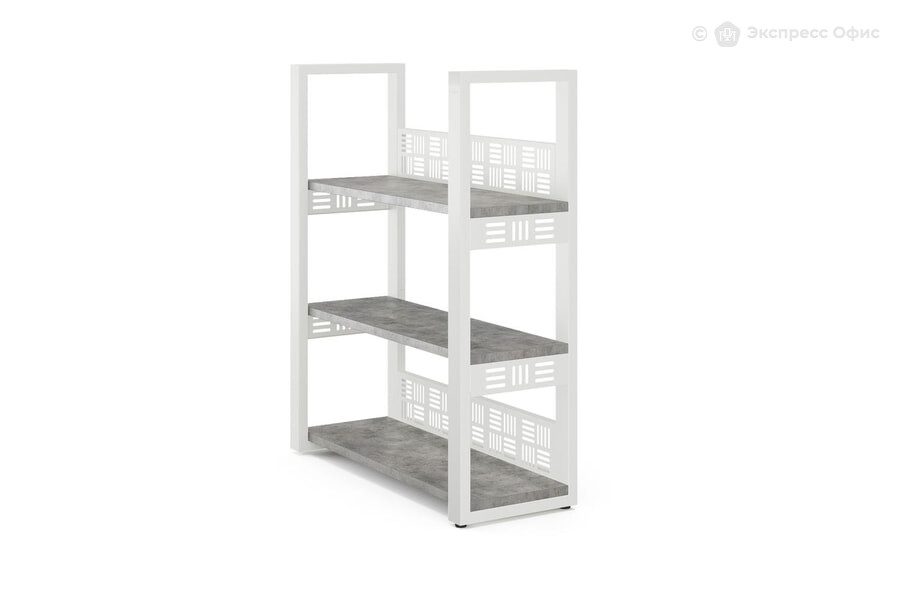  Стеллаж открытый Kobor SО3-80/36 Бетон чикаго F186 ST9/Белый муар RAL9016 - фото товара 2 из 3