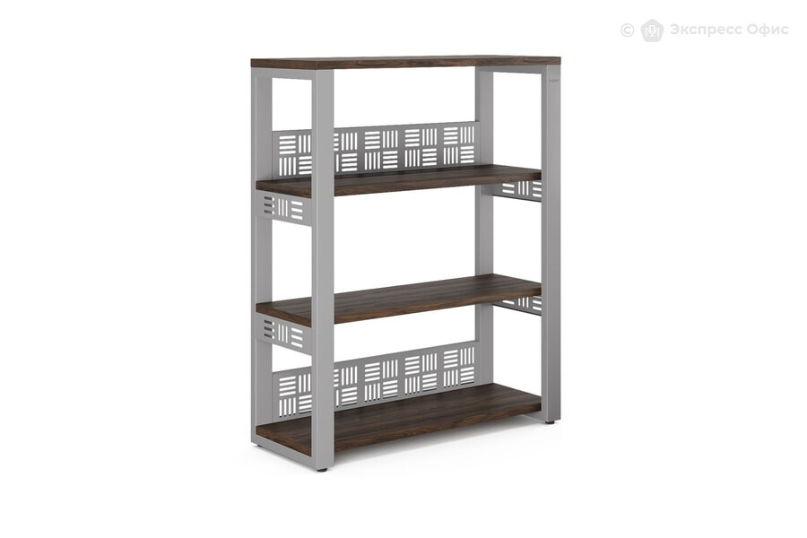  Стеллаж открытый Kobor ST3-120/36 Дуб чарльстон H3154 ST36/Алюминиевый металлик RAL9006 - фото товара 1 из 3
