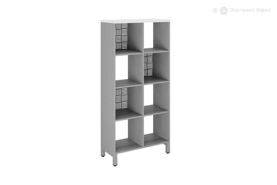  Стеллаж Kobor SQ-4X2 Белый премиум W1000 ST9/Алюминиевый металлик RAL9006 - фото товара 1 из 3