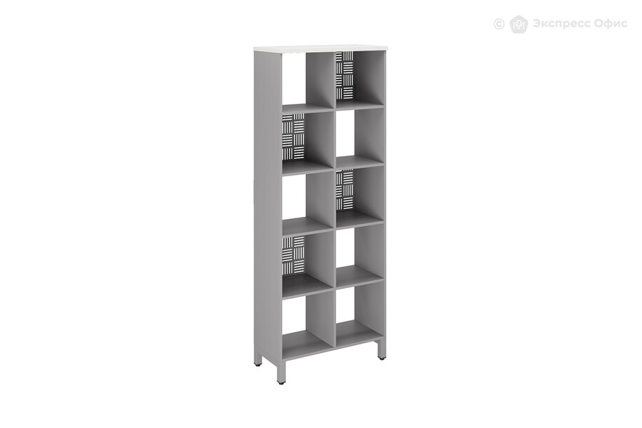  Стеллаж Kobor SQ-5X2 Белый премиум W1000 ST9/Алюминиевый металлик RAL9006 - фото товара 1 из 3