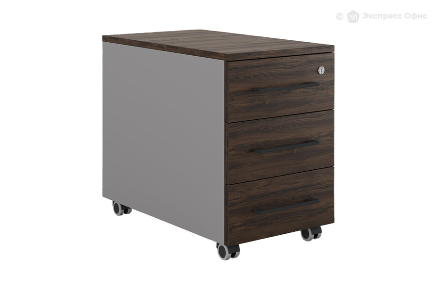  Тумба для документов мобильная Kobor TМ3-40/70 Дуб чарльстон H3154 ST36/Алюминиевый металлик RAL9006 - фото товара 1 из 3