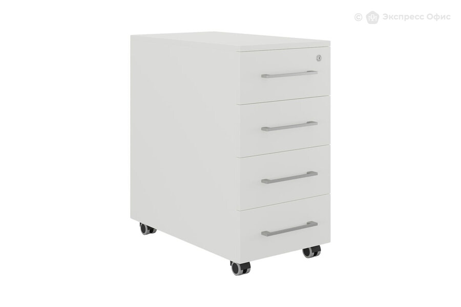  Тумба для документов мобильная Kobor TМ4-40/70 Белый премиум W1000 ST9/Белый муар RAL9016 - фото товара 1 из 1