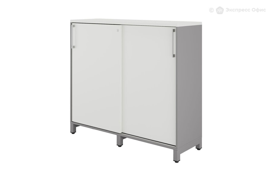  Шкаф-купе Kobor HK/3-120/60/M Белый премиум W1000 ST9/Алюминиевый металлик RAL9006 - фото товара 1 из 3