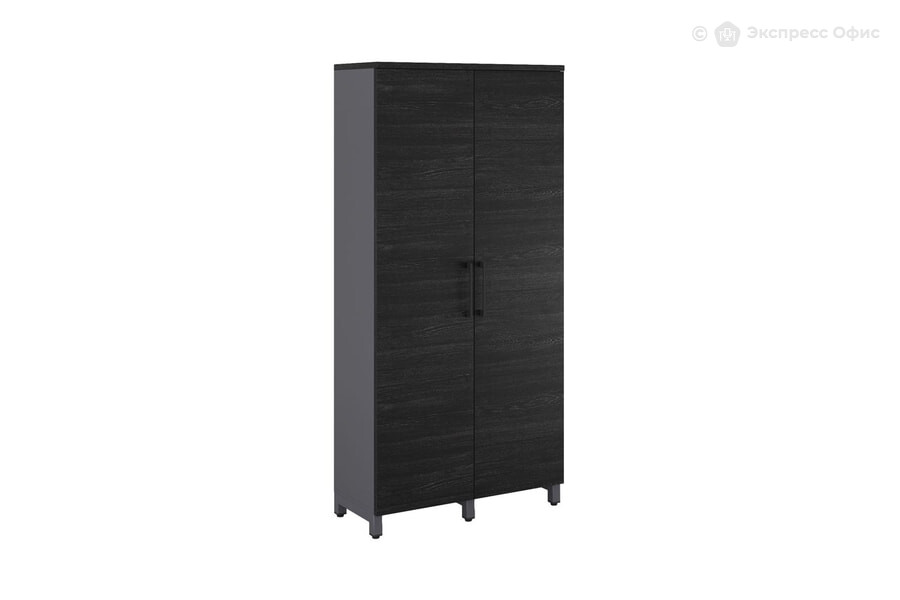  Шкаф для одежды распашной Kobor HRG-90/40/M Древесина графит H1123 ST22/Графит муар RAL7024 - фото товара 1 из 3