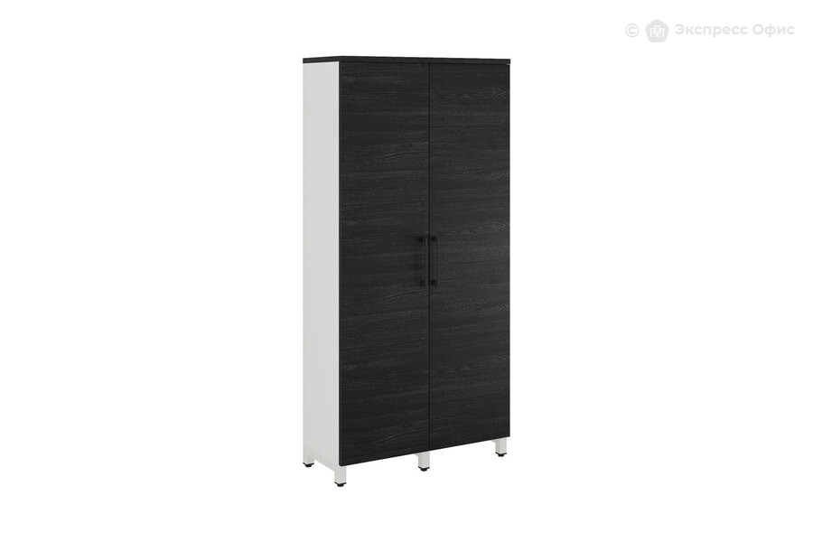  Шкаф для одежды распашной Kobor HRG-90/40/M Древесина графит H1123 ST22/Белый муар RAL9016 - фото товара 1 из 3