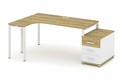 Стол письменный эргономичный левый Concept CN.SA-303(L) W - фото товара 2 из 6
