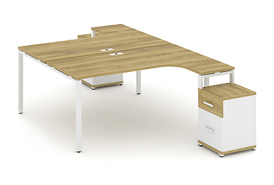 Стол-бенч с двумя опорными тумбами Concept CN.DSA-308 W - фото товара 2 из 4