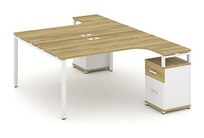 Стол-бенч с двумя опорными тумбами Concept CN.DSA-308 W - фото товара 1 из 4