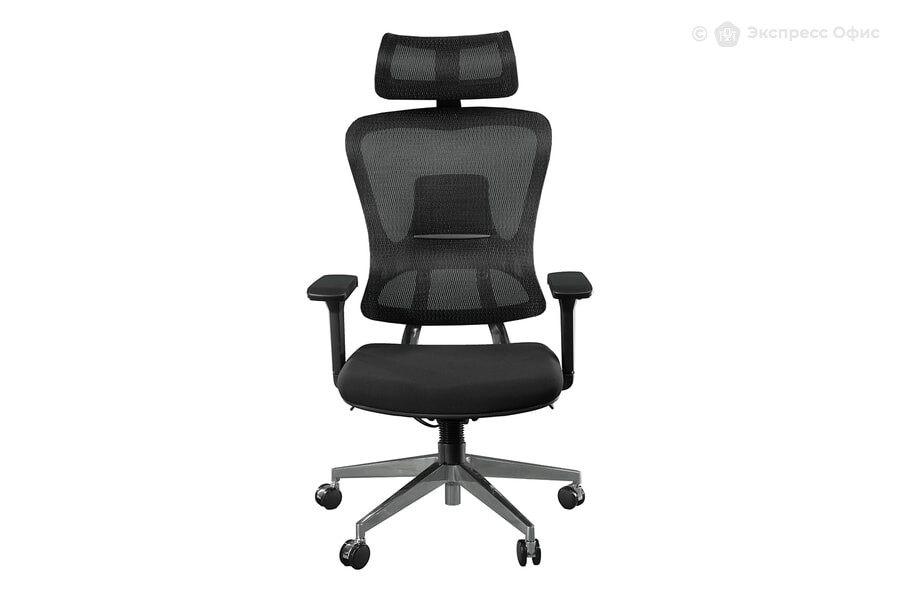  Кресло для руководителя Expert Ergo Fly FLY HBH01C BLACK Ткань черная/Сетка черная - фото товара 2 из 3