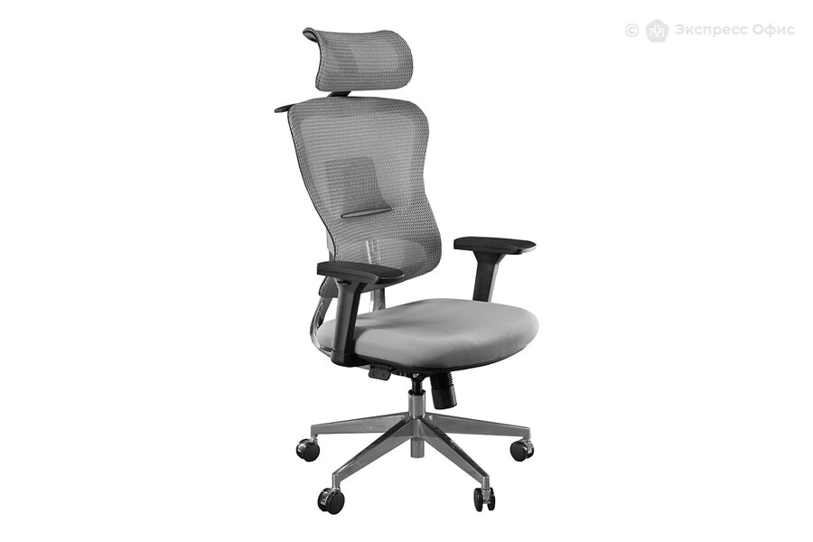  Кресло для руководителя Expert Ergo Fly FLY HBH01C GRAY Ткань серая/Сетка серая - фото товара 1 из 3