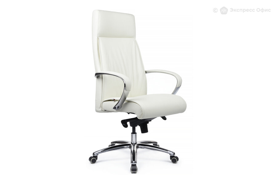  Кресло для руководителя RV Design Gaston 9164 Кожа белая (1A 6207) - фото товара 1 из 3