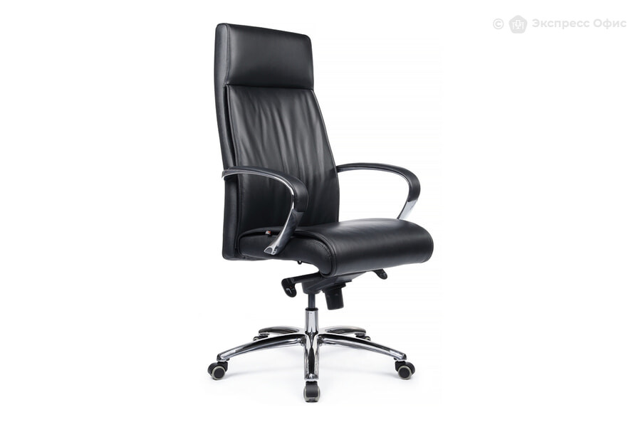  Кресло для руководителя RV Design Gaston 9164 Кожа черная (1A A8) - фото товара 1 из 3