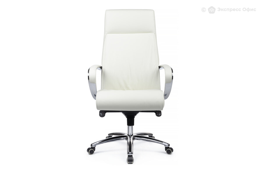 Кресло для руководителя RV Design Gaston 9164 Кожа белая (1A 6207) - фото товара 2 из 3