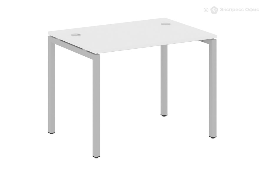  Стол письменный на П-образном м/к Metal system quattro 40x40 40БП.СП-1 Белый/Металл серый - фото товара 1 из 3