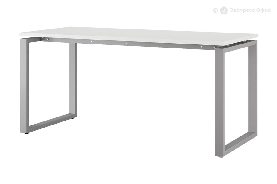  Стол письменный Kobor KO1-120/60 Белый премиум W1000 ST9/Алюминиевый металлик RAL9006 - фото товара 1 из 3