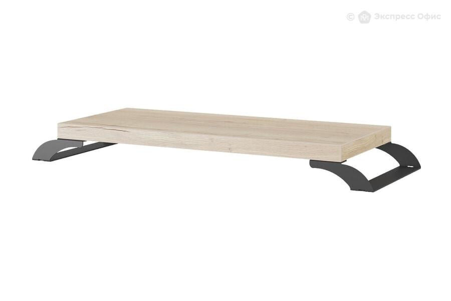  Подставка для монитора Kobor AK1-60/22 Дуб натуральный H1180 ST37/Черный муар RAL9005 - фото товара 1 из 3