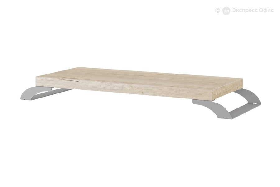  Подставка для монитора Kobor AK1-60/22 Дуб натуральный H1180 ST37/Алюминиевый металлик RAL9006 - фото товара 1 из 3