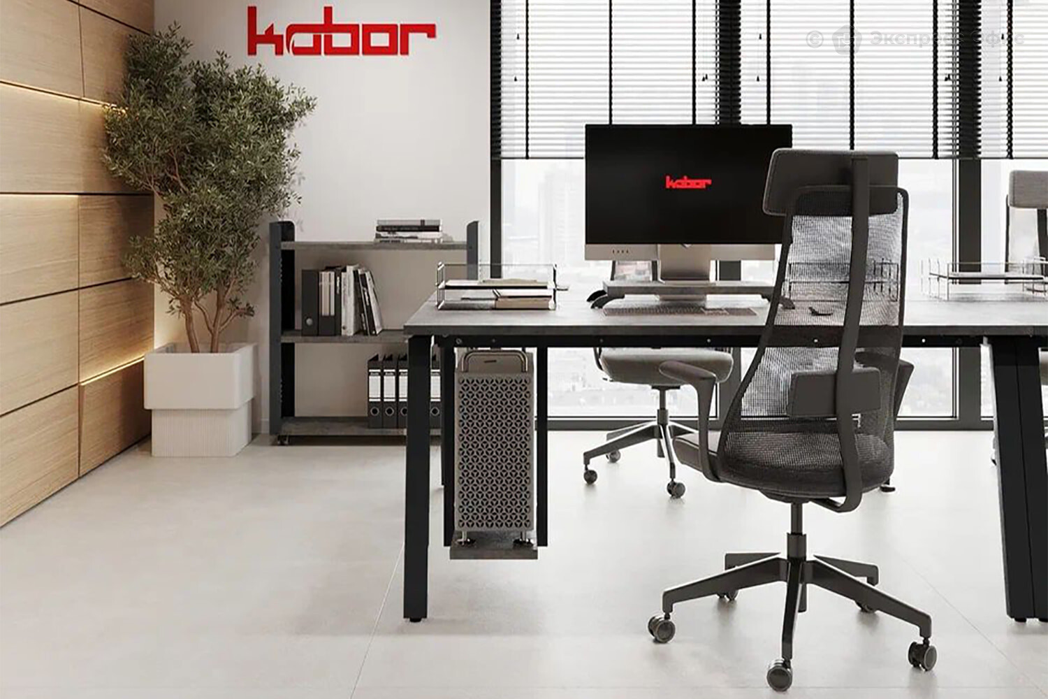 Kobor Бетон чикаго F186 ST9/Черный муар RAL9005