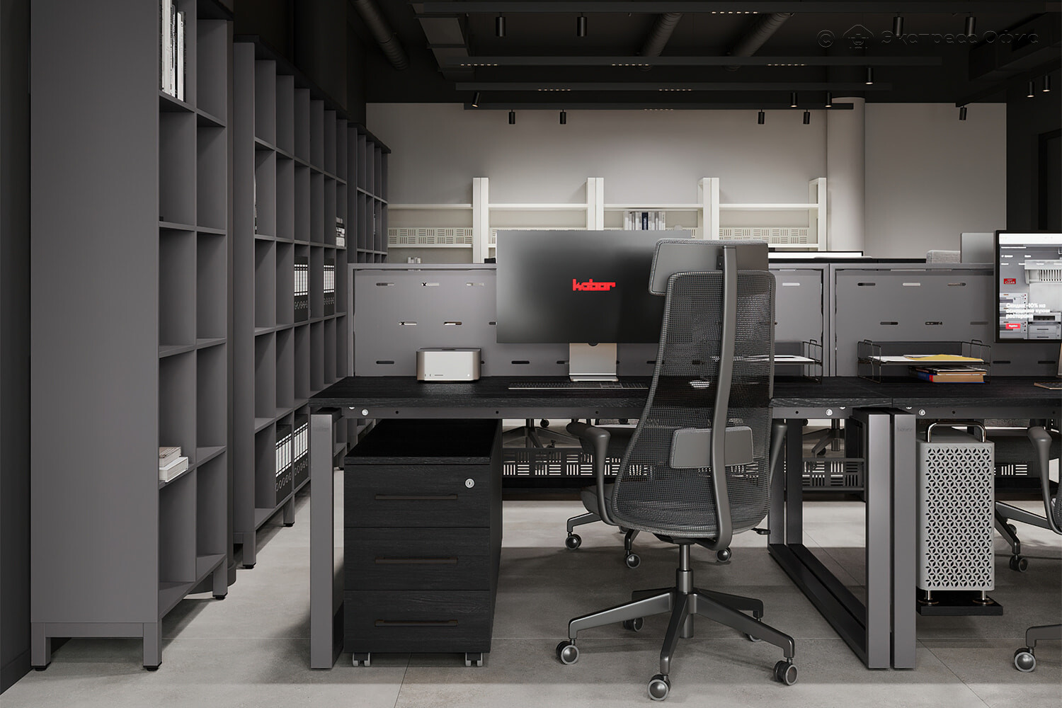Kobor Древесина графит H1123 ST22/Алюминиевый металлик RAL9006