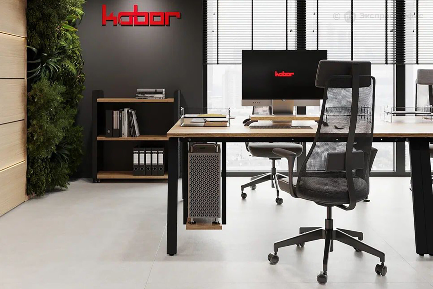 Kobor Дуб натуральный H1180 ST37/Черный муар RAL9005