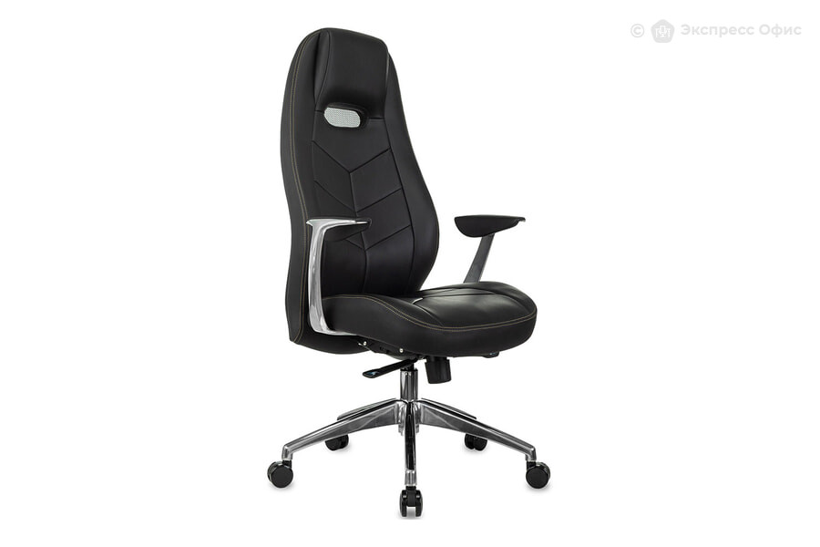  Кресло для руководителя Бюрократ Zen/BLACK Кожа черная - фото товара 1 из 3