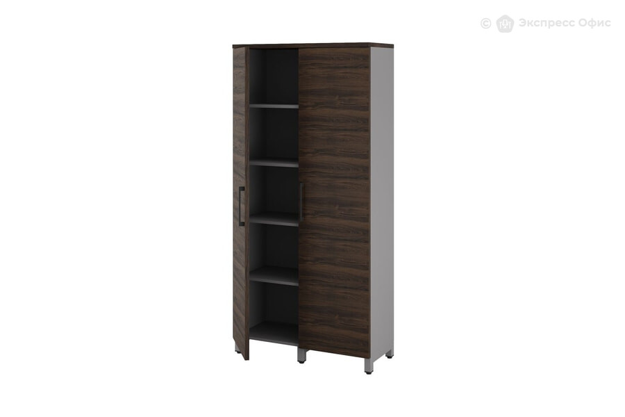  Шкаф для документов Kobor HR/5-90/60/M Дуб чарльстон H3154 ST36/Алюминиевый металлик RAL9006 - фото товара 2 из 3