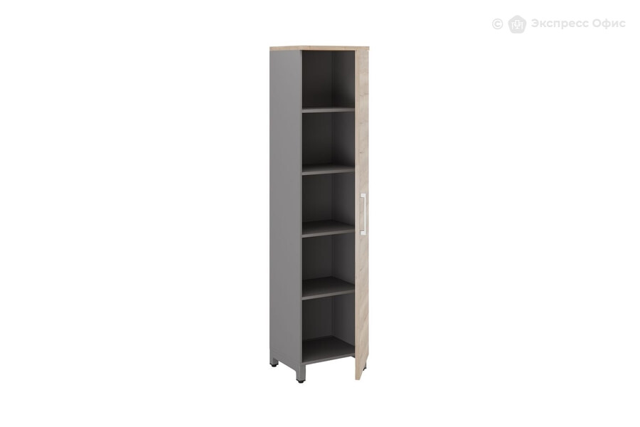  Шкаф для документов Kobor HR/5-45/60/M Дуб натуральный H1180 ST37/Алюминиевый металлик RAL9006 - фото товара 2 из 3