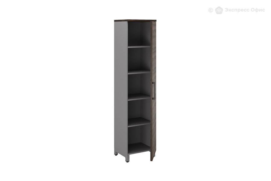  Шкаф для документов Kobor HR/5-45/40/M Дуб чарльстон H3154 ST36/Алюминиевый металлик RAL9006 - фото товара 2 из 3
