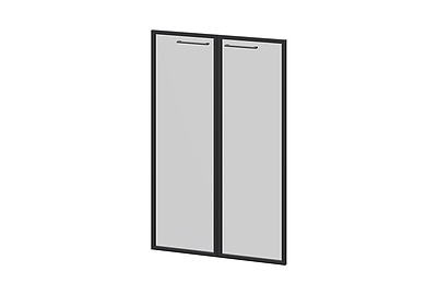 Дверь рамочные стеклянные Кортез KZF-38RS(Ч) - фото товара 1 из 2