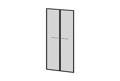 Дверь рамочные стеклянные Кортез KZF-48RS(Ч) - фото товара 1 из 2