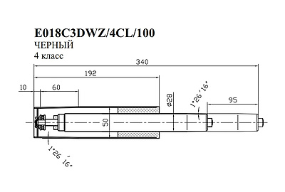Газлифт Бюрократ E018 E018C3DWZ/4CL/100 - фото товара 2 из 3
