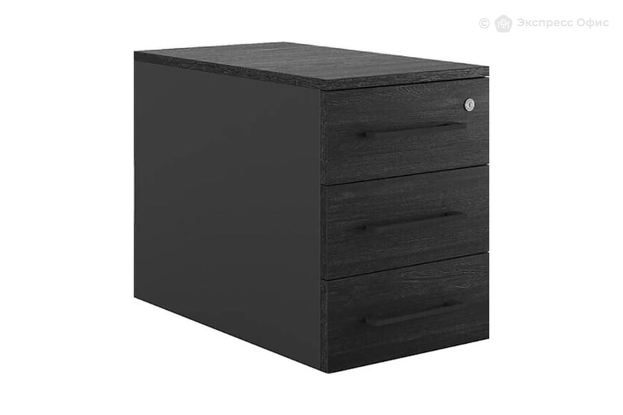  Тумба для документов приставная Kobor TS3-40/60 Древесина графит H1123 ST22/Черный муар RAL9005 - фото товара 1 из 1