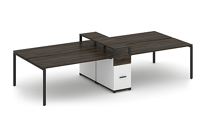 Стол-бенч на 4 места с одной опорной тумбой Concept CN.DRS-440 B - фото товара 1 из 4