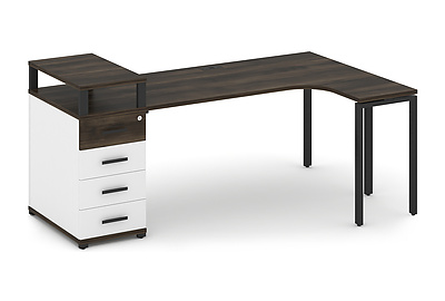 Стол письменный эргономичный правый Concept CN.SA-406(R) B - фото товара 1 из 4