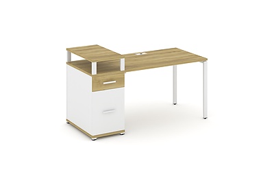 Стол письменный с одной опорной тумбой Concept CN.SP-414 W - фото товара 1 из 4