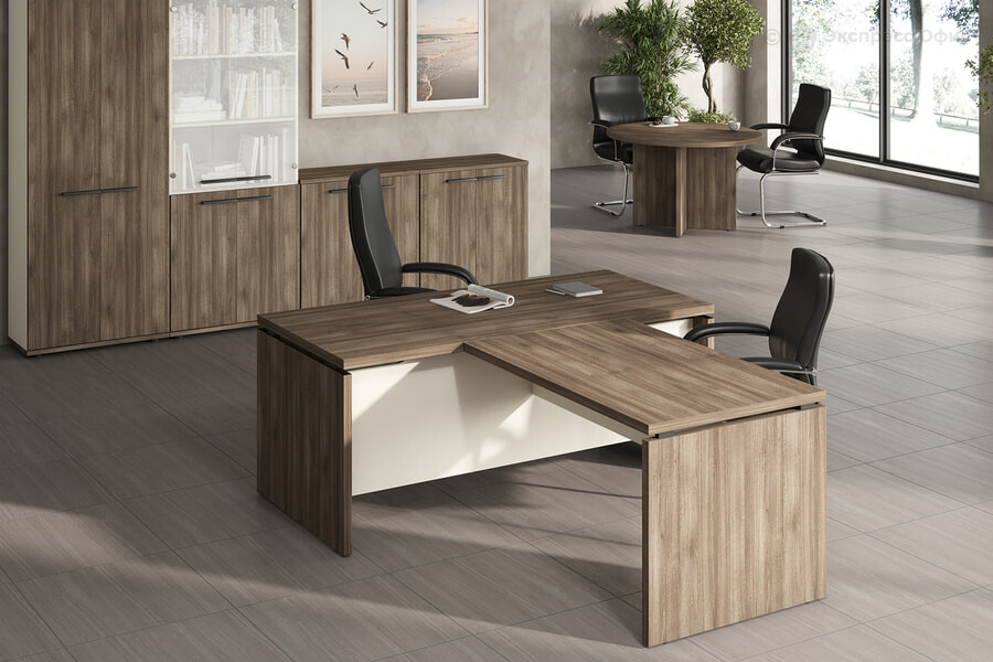 Кабинет руководителя New Line Дуб шамони темный - фото товара 1 из 7