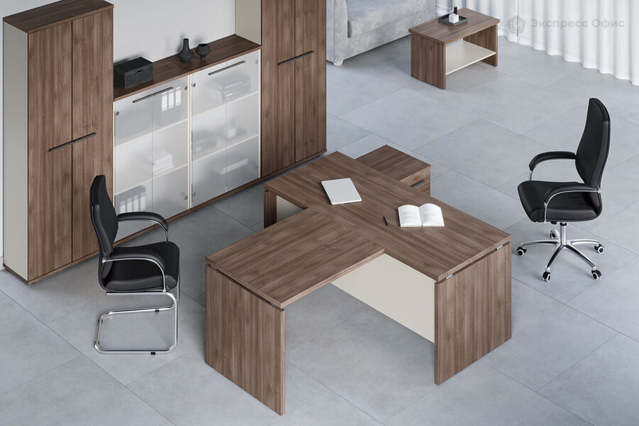 Кабинет руководителя New Line Дуб шамони темный - фото товара 2 из 7