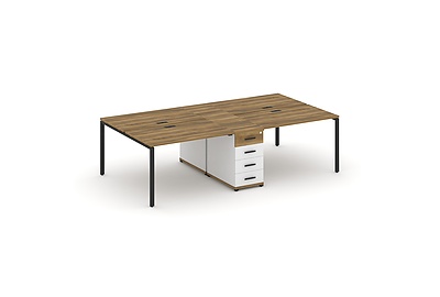 Стол-бенч на 4 места с одной опорной тумбой Concept CN.DRS-418 B - фото товара 1 из 4